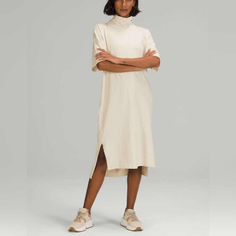 Lululemon LA Funnel Neck Women's Opaque White Midi Dress